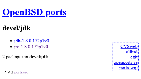 jdk 1.8 in openbsd ports